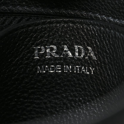 Prada Vitello Daino Soft Mini Hobo Messenger Bag Black 6 of 9