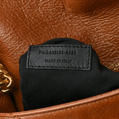 Saint Laurent Crinkled Calfskin Matelasse Monogram Medium Niki Chain Satchel Light Caramel 8 of 14