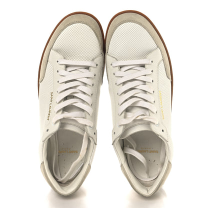 Saint Laurent Calfskin Perforated Suede SL10 Court Classic 41 White 2 of 10