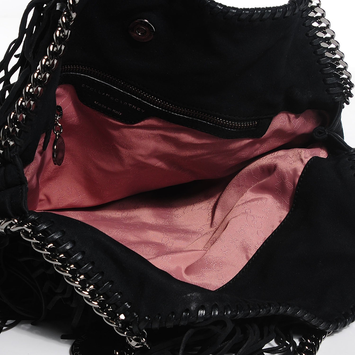 Stella McCartney Eco Suede Fringe Falabella Tote Black 5 of 9