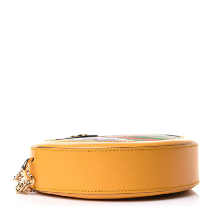 Gucci GG Supreme Monogram Flora Web Mini Ophidia Round Shoulder Bag Beige Multicolor Crop 4 of 11