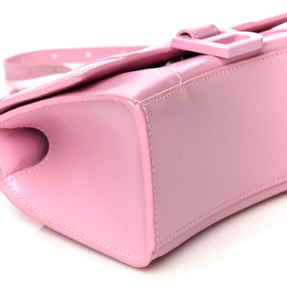 Balenciaga Shiny Box Calfskin Tonal B Hourglass Top Handle Bag XS Candy Pink 10 of 12