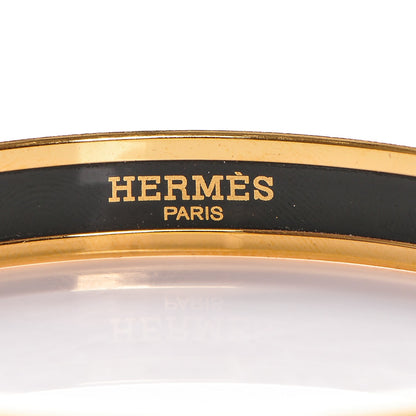 Hermes Enamel Printed Grand Apparat Narrow Bracelet 62 White 5 of 5