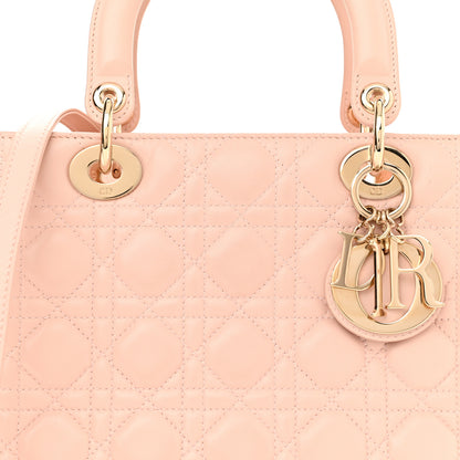 Christian Dior Lambskin Cannage Medium Lady Dior Light Pink 7 of 15