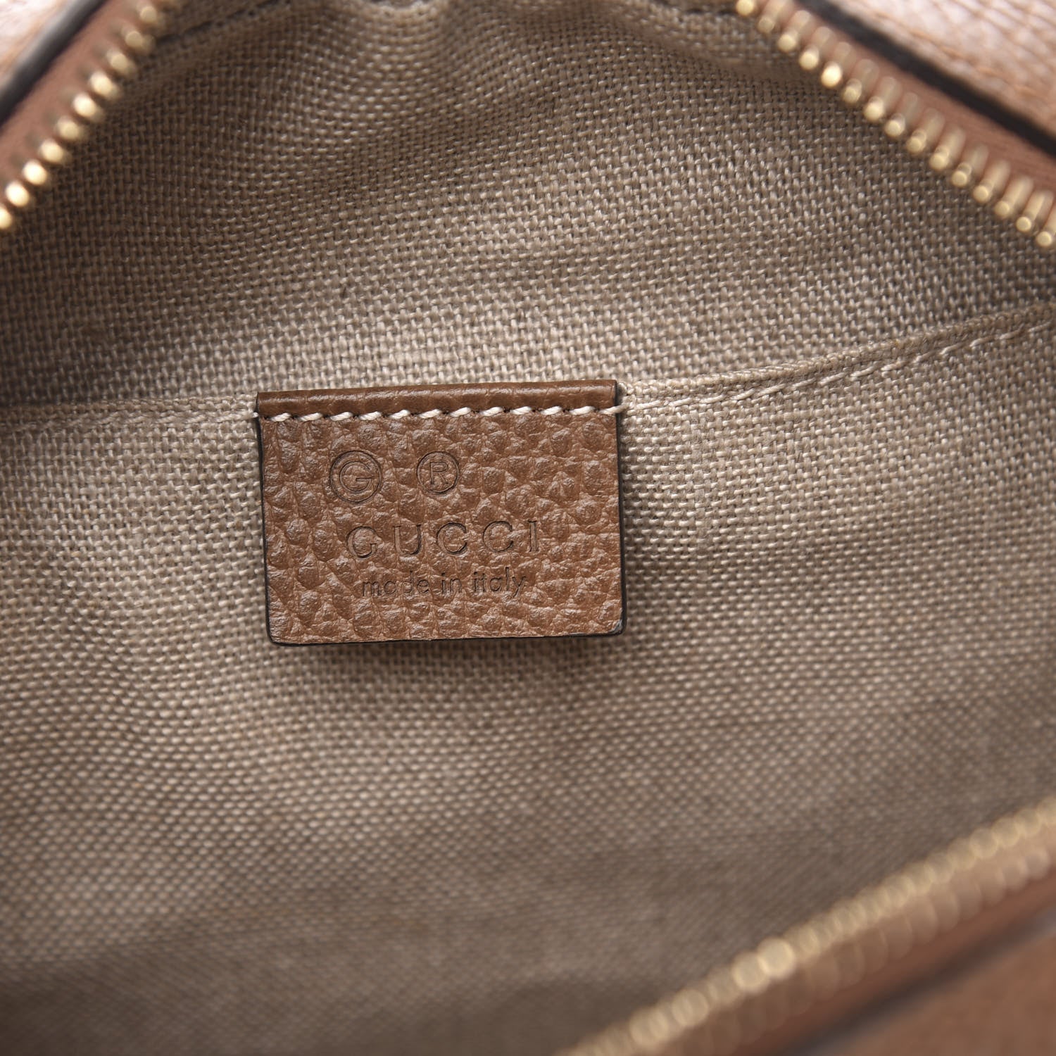 Gucci Monogram Mini Bree Messenger Bag Beige Tabacco 6 of 10