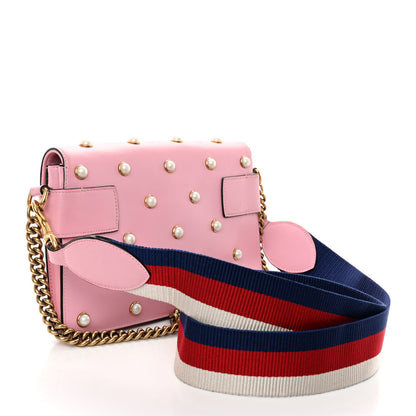 Gucci Nappa Pearl Studded Mini Queen Margaret Broadway Shoulder Bag Sugar Pink 3 of 14