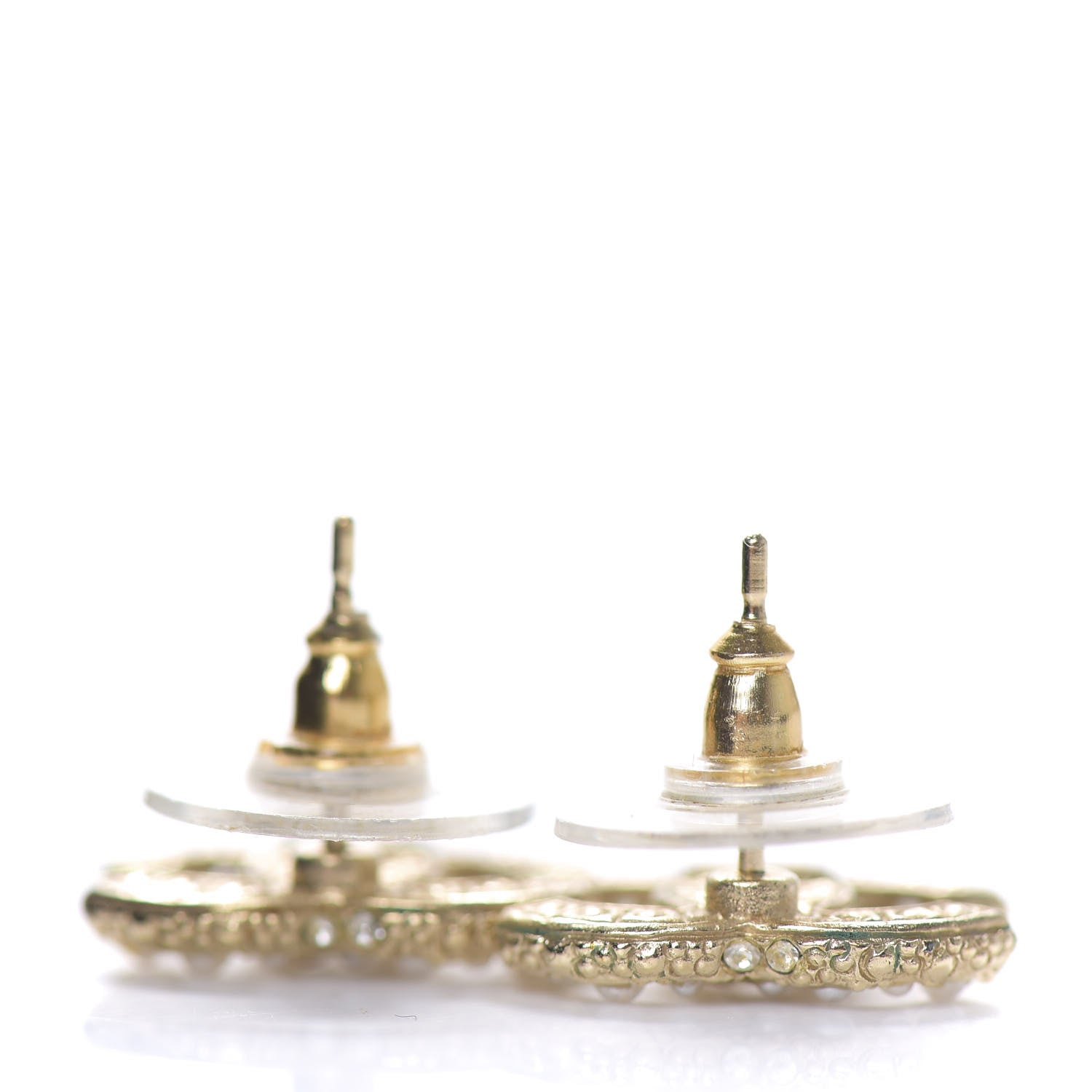 Chanel Pearl CC Earrings Gold 2 of 3