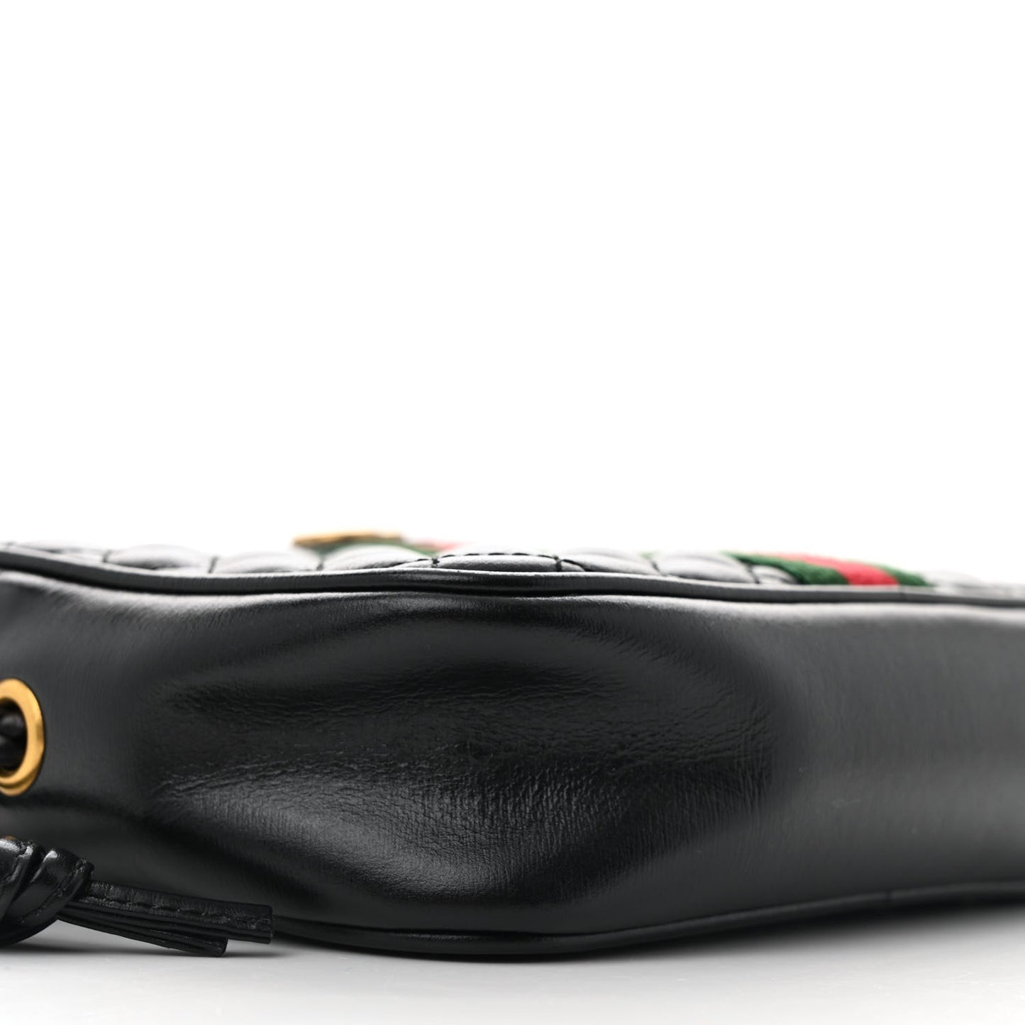 Calfskin Trapuntata Web Mini GG Shoulder Bag Black