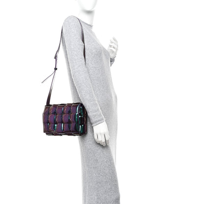 Bottega Veneta Glossy Nail Polish Nappa Maxi Intreccio Padded Cassette Crossbody Bag Holographic 2 of 9