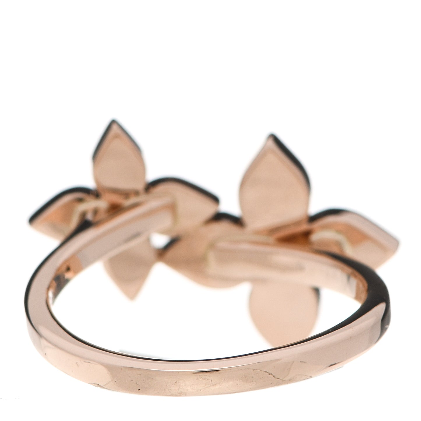 18K Pink Gold Diamond Star Blossom Ring 54 7