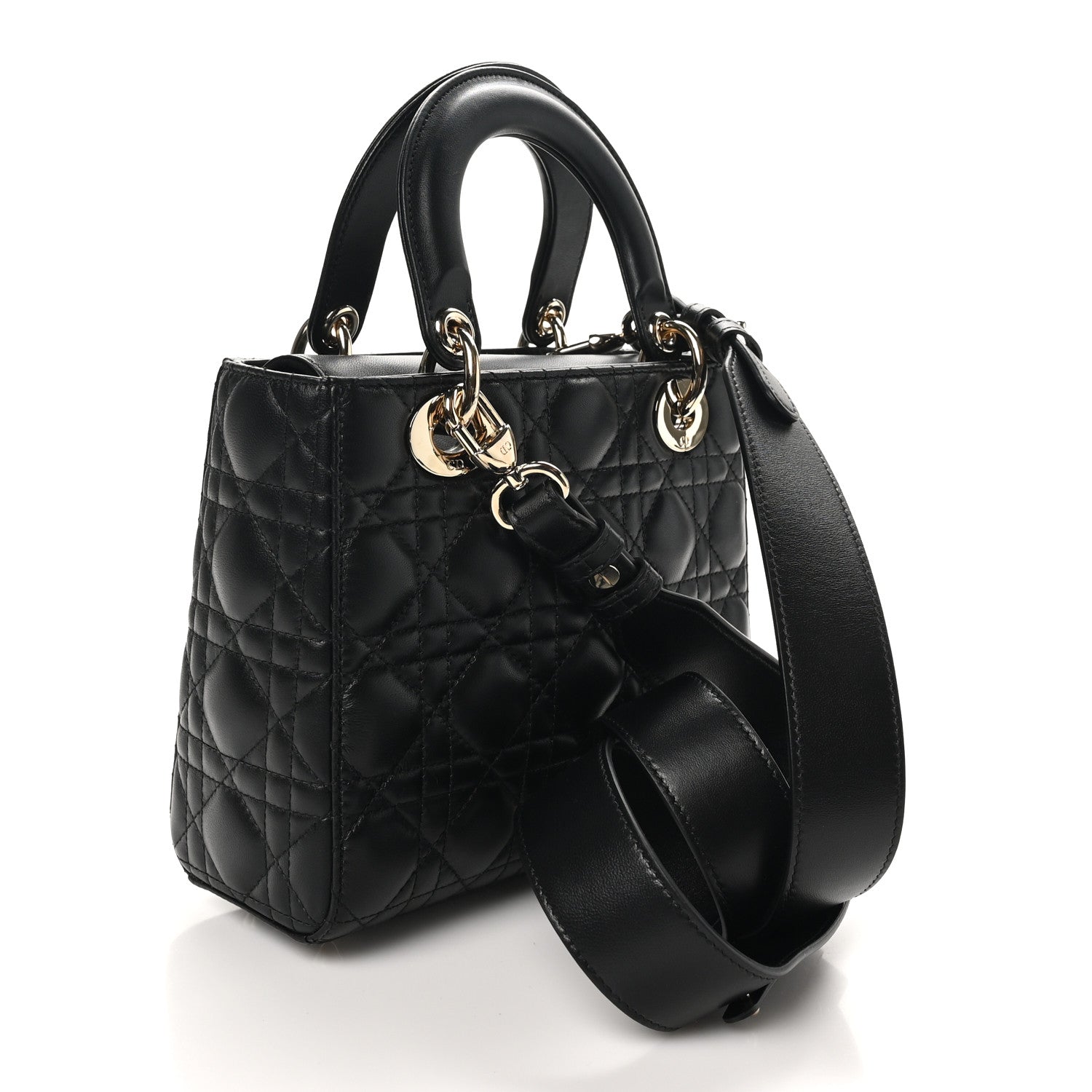 Christian Dior Lambskin Cannage Small My ABCDior Lady Dior Black 3 of 10