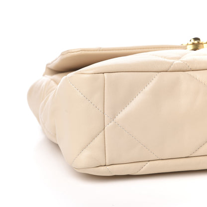 Chanel Goatskin Quilted Medium 19 Flap Beige 8 of 10