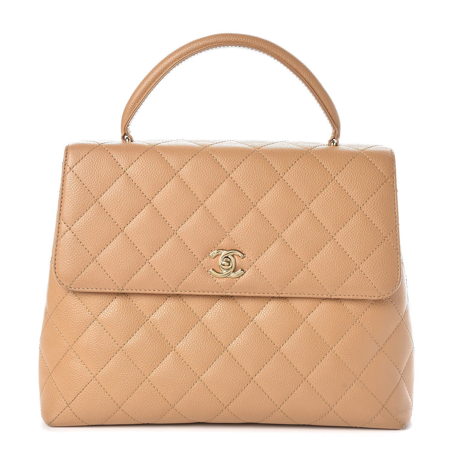 Chanel Caviar Quilted Jumbo Kelly Flap Beige 1 of 11