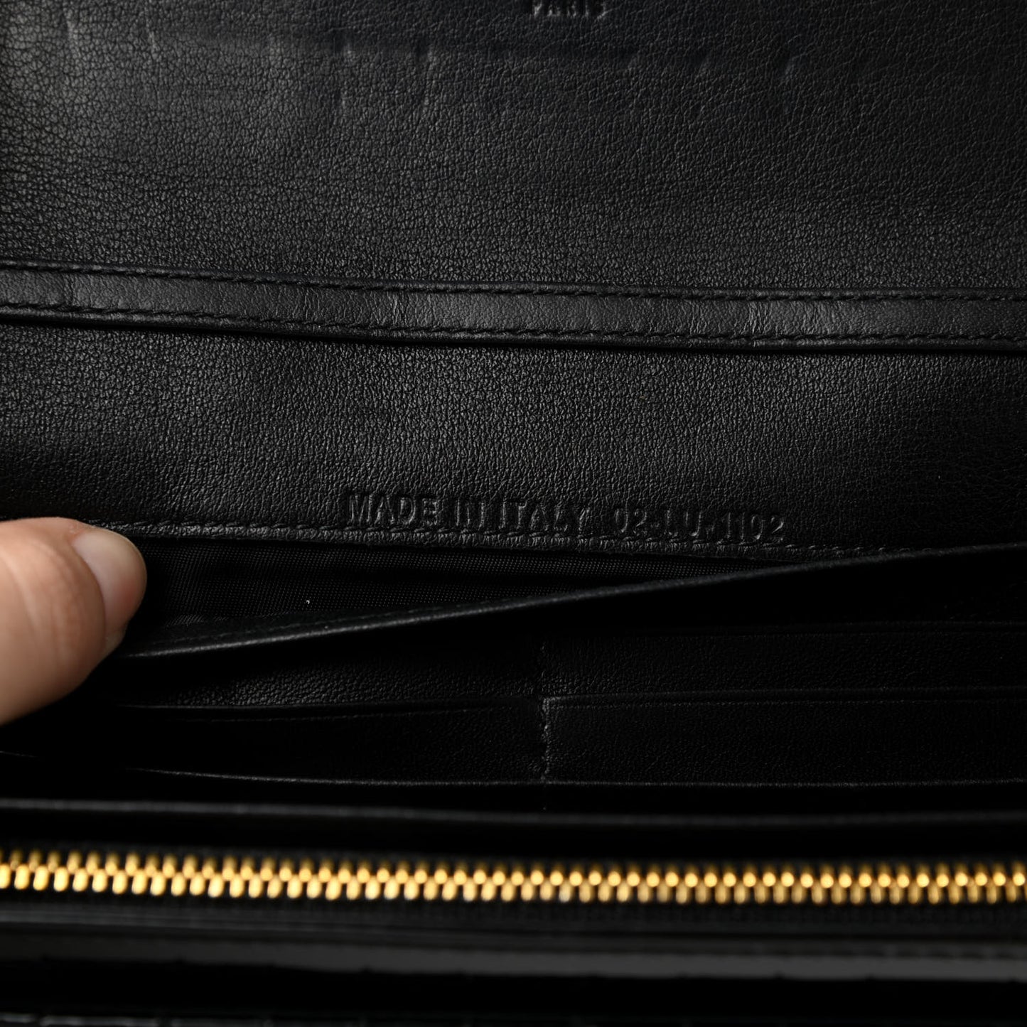 Patent Cannage Lady Dior Rendezvous Wallet On Chain Black