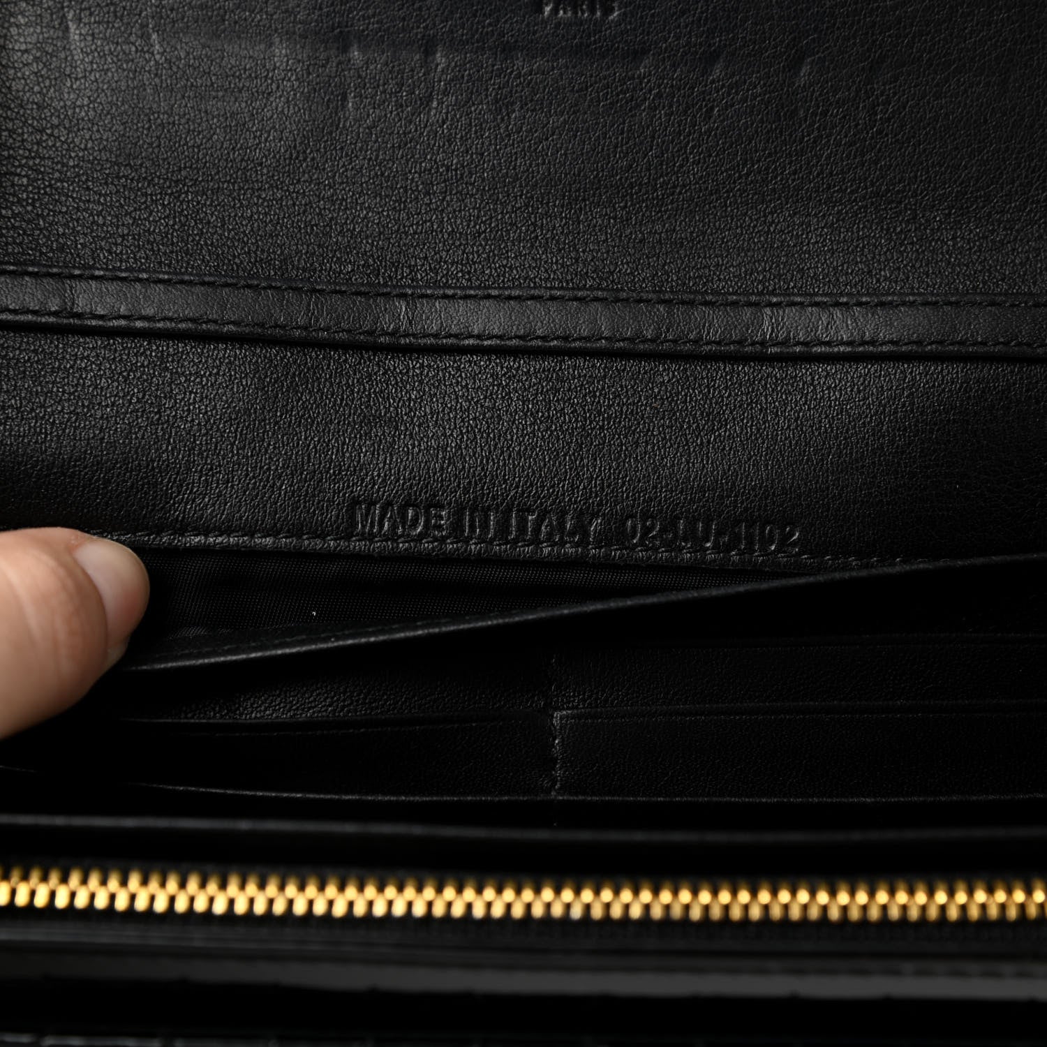 Christian Dior Patent Cannage Lady Dior Rendezvous Wallet On Chain Black 7 of 8