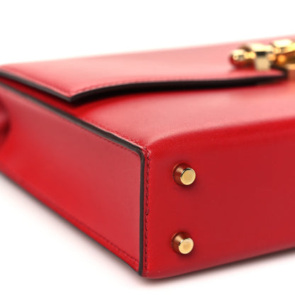 Hermes Tadelakt Mini Verrou Chaine Bag Rouge De Coeur 9 of 10