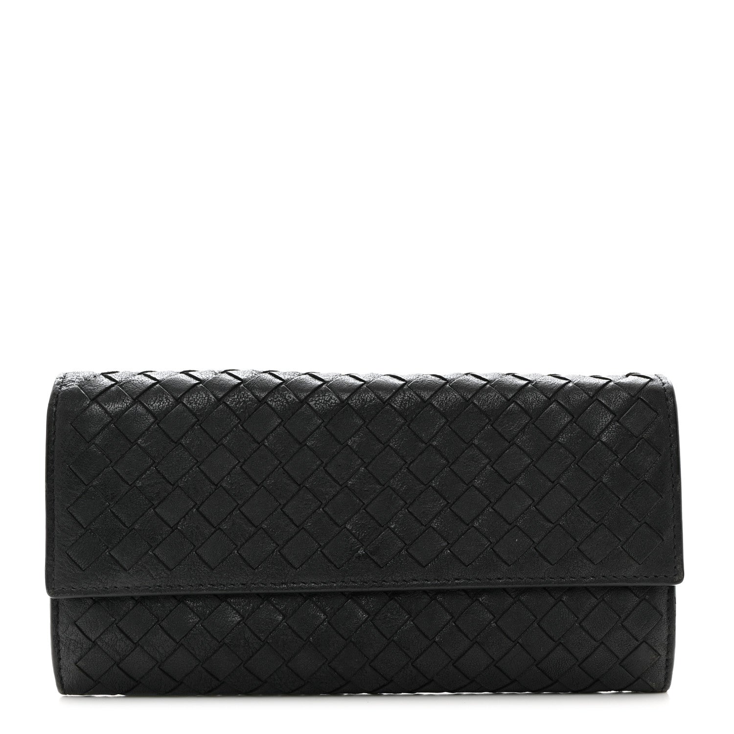 Bottega Veneta Nappa Intrecciato Continental Flap Wallet Ferro Gray 1 of 12