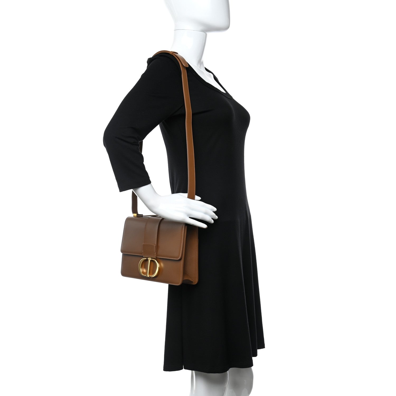 Christian Dior Smooth Calfskin 30 Montaigne Flap Bag Brown 2 of 9