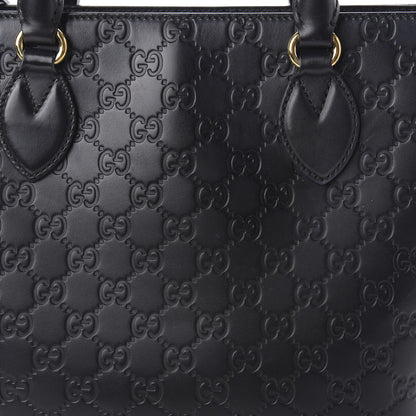 Gucci Guccissima Small Zippered Bucket Tote Black 10 of 10