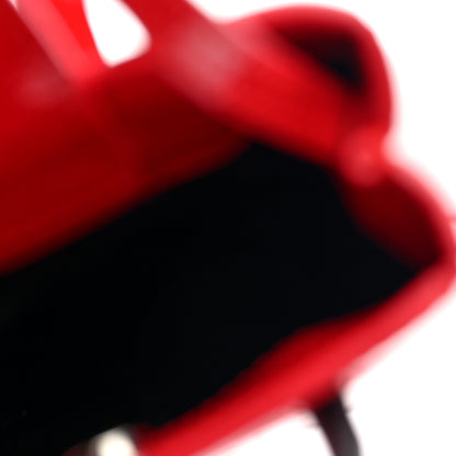 Balenciaga Patent Calfskin Logo Shopping Phone Holder Bag Bright Red 5 of 9