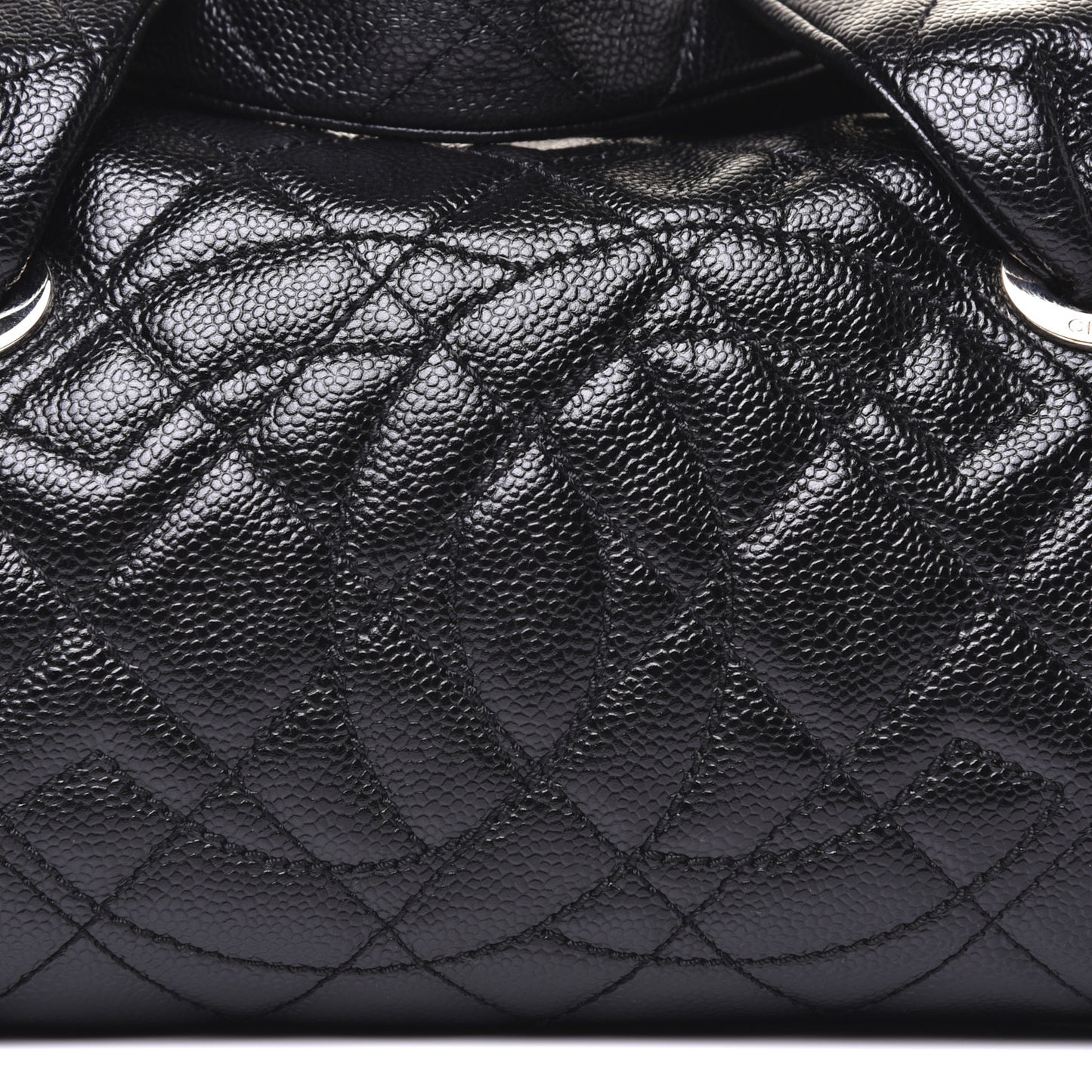 Caviar Quilted CC Timeless Bowler Black