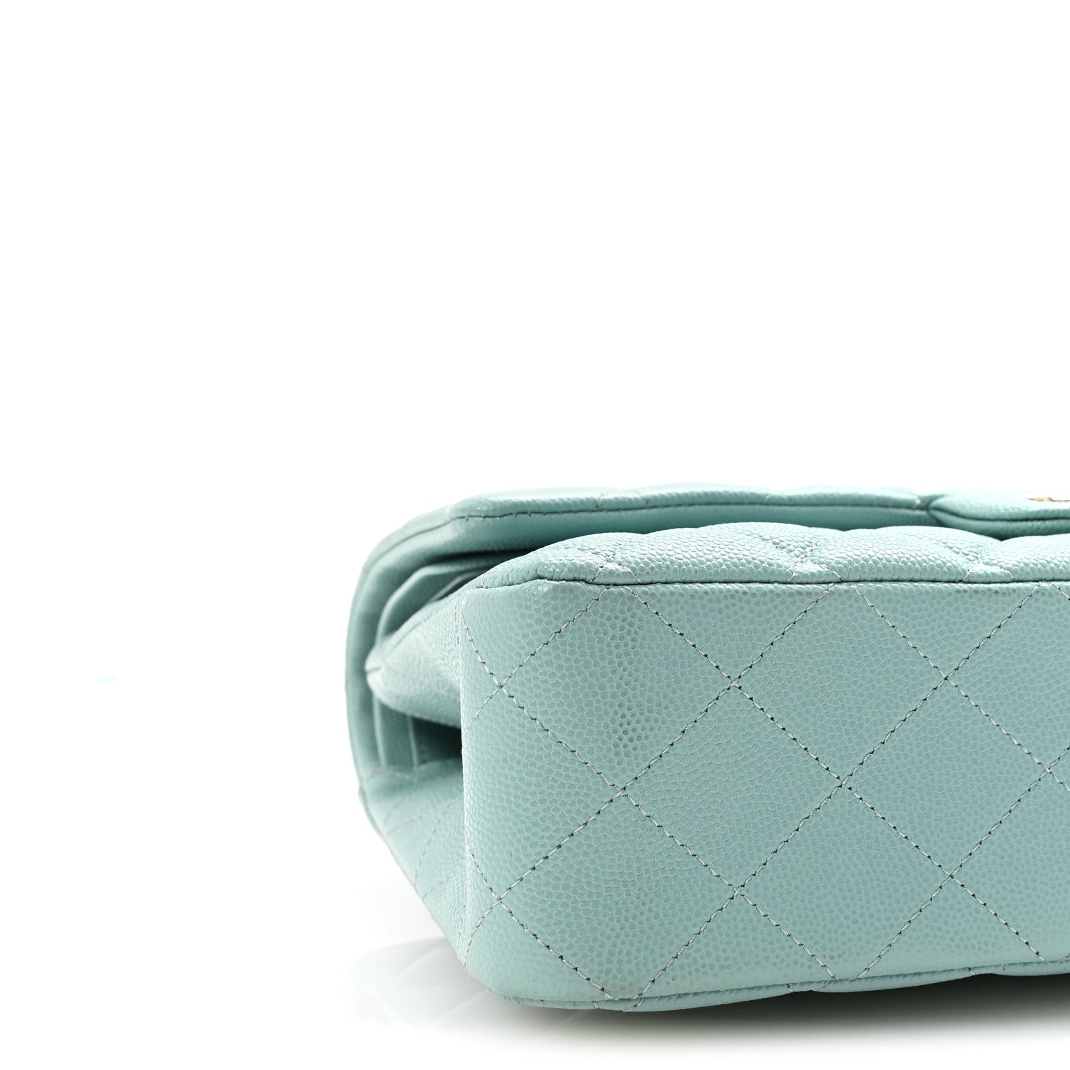 Chanel Caviar Quilted Medium Double Flap Light Blue 9 of 11