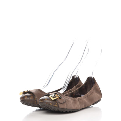 Louis Vuitton Monogram Suede Lucky Ballerina Flats 36.5 Brown 3 of 7