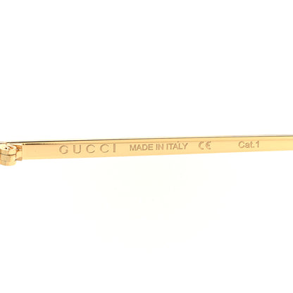 Gucci Oversized Round Sunglasses GG0252S Gold 5 of 8