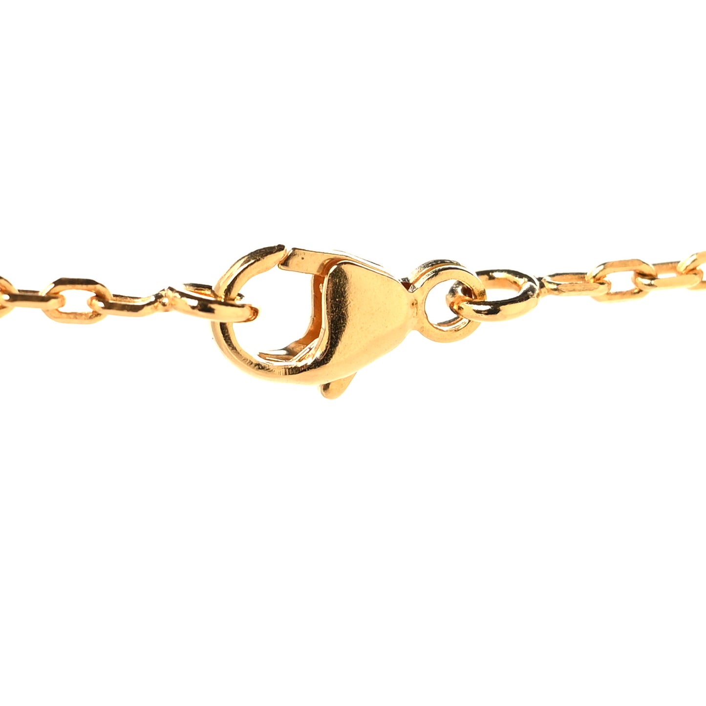 Lacquered Gold Pop H Pendant Necklace Marron Glace