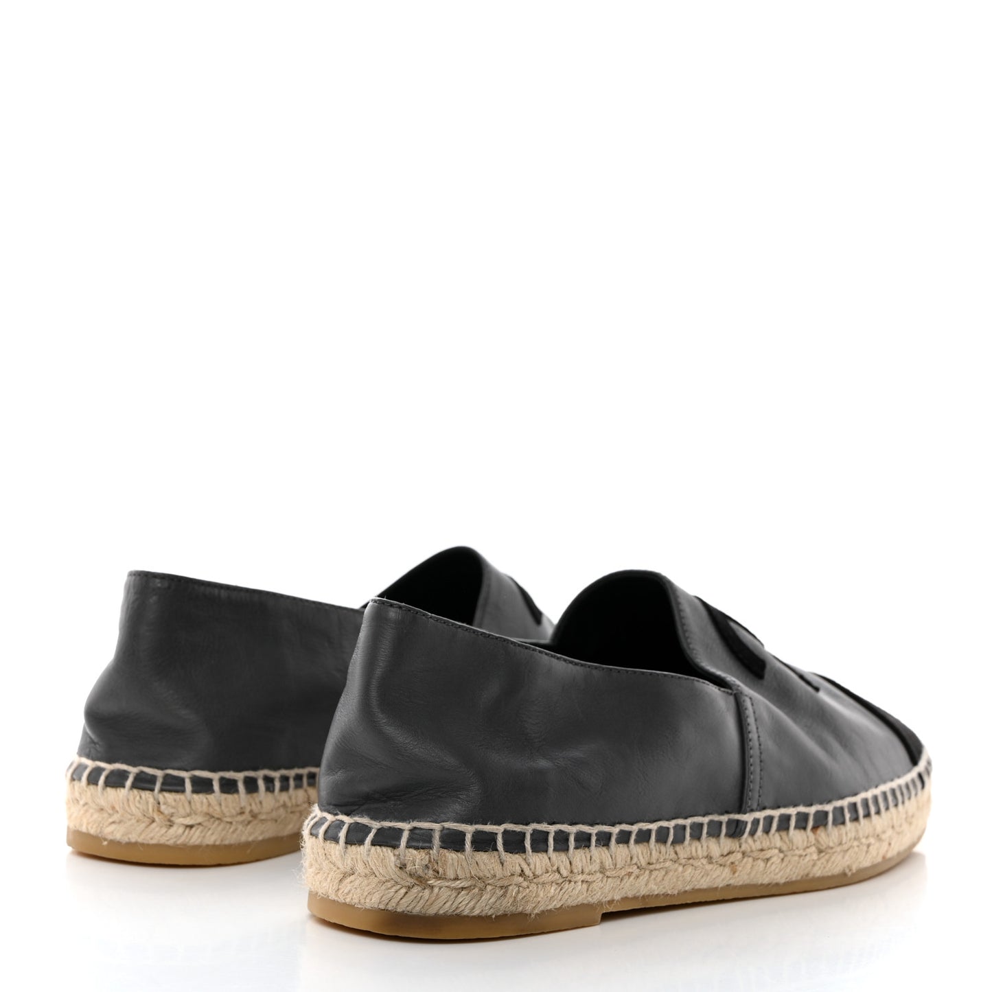 Lambskin CC Mens Espadrilles 43 Grey Black
