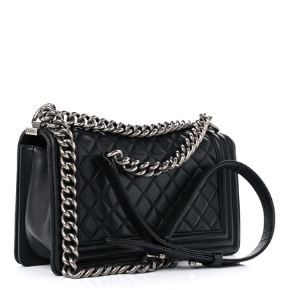 Chanel Lambskin Quilted Medium Boy Flap Black 3 of 11