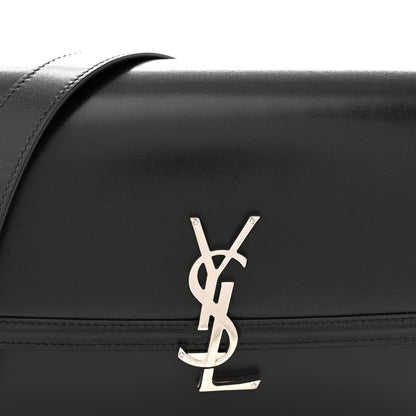 Saint Laurent Box Calfskin Monogram Medium Solferino Satchel Black 8 of 10