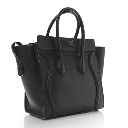 Celine Smooth Calfskin Micro Luggage Black 3 of 8
