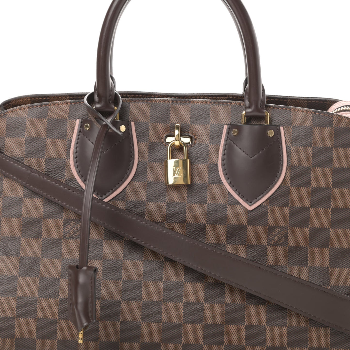 Cuir Taurillon Damier Ebene Normandy Magnolia