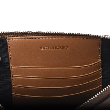 Burberry Mega Check Peyton Crossbody Clutch Bag Saddle Brown 6 of 10