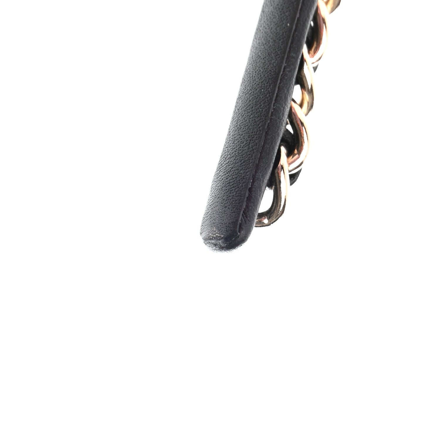 Chanel Metal Lambskin CC Turnlock Chain Headband Gold Black 6 of 7