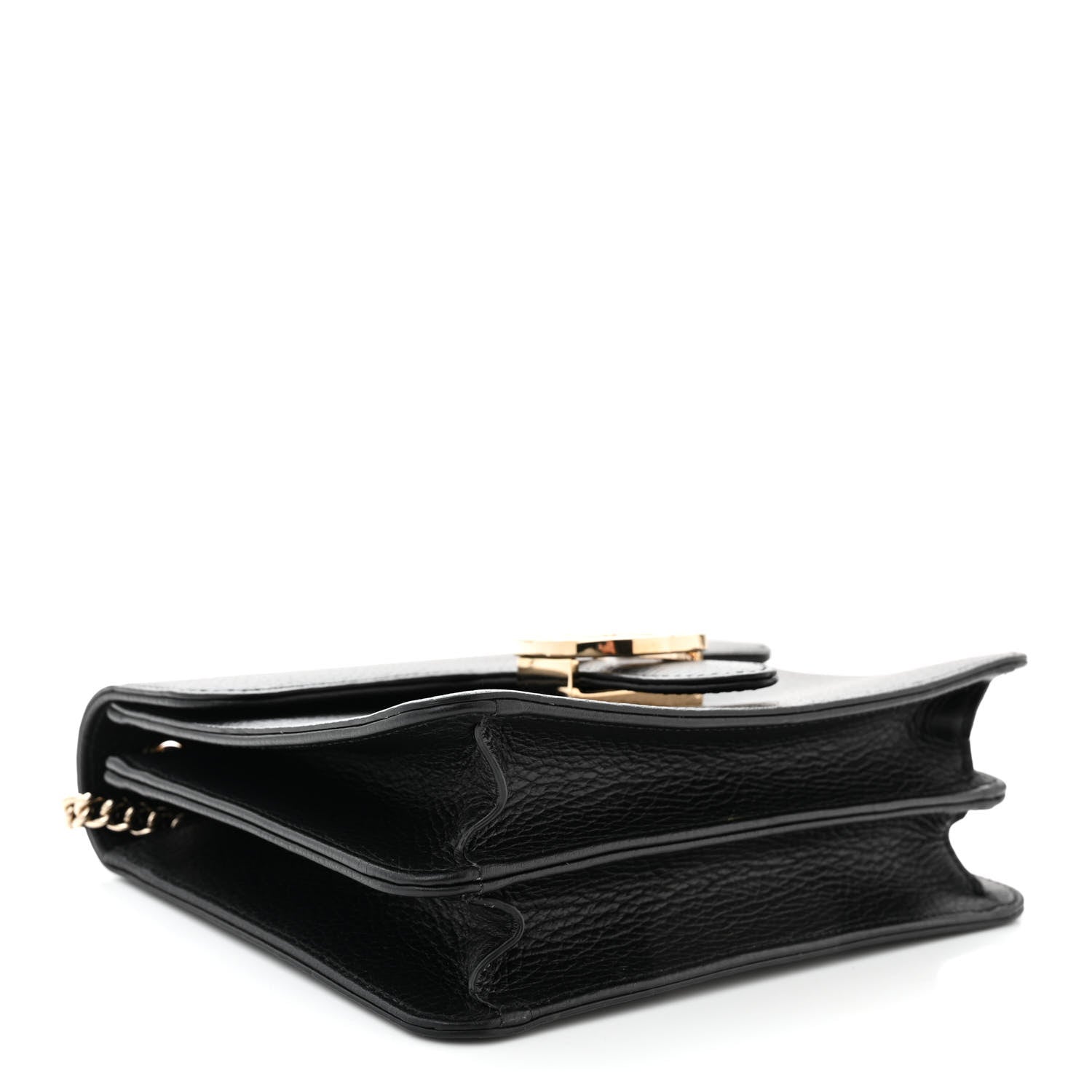 Gucci Dollar Calfskin Small Interlocking G Shoulder Bag Black 4 of 10