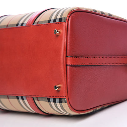 Burberry Horseferry Check Medium Alchester Bowling Bag Red 9 of 10