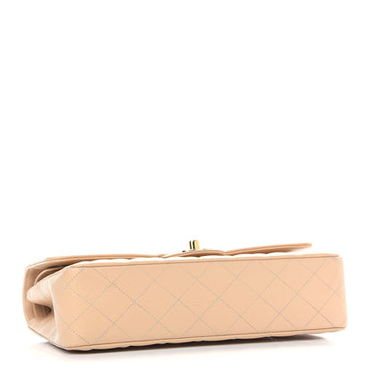 Chanel Caviar Quilted Medium Double Flap Beige Clair 4 of 9
