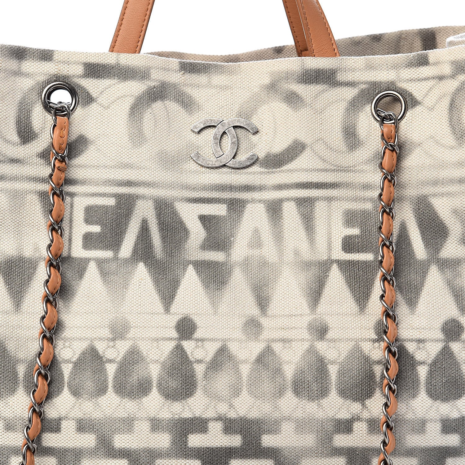 Chanel Canvas Large Iliad Shopping Tote Beige 13 of 13