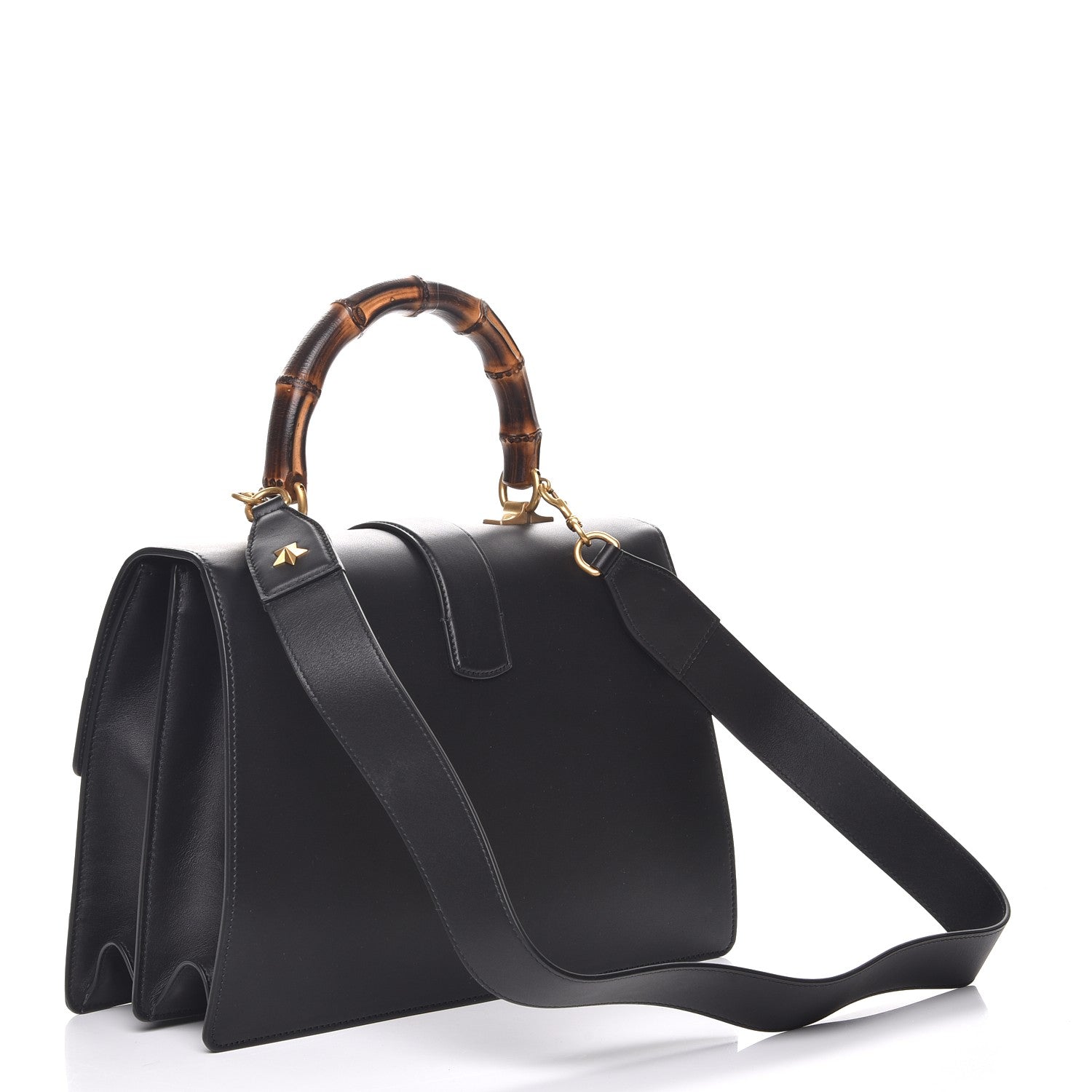 Gucci Calfskin Bamboo Web Large Dionysus Top Handle Bag Black Bright Evergreen Hibiscus Red 8 of 11