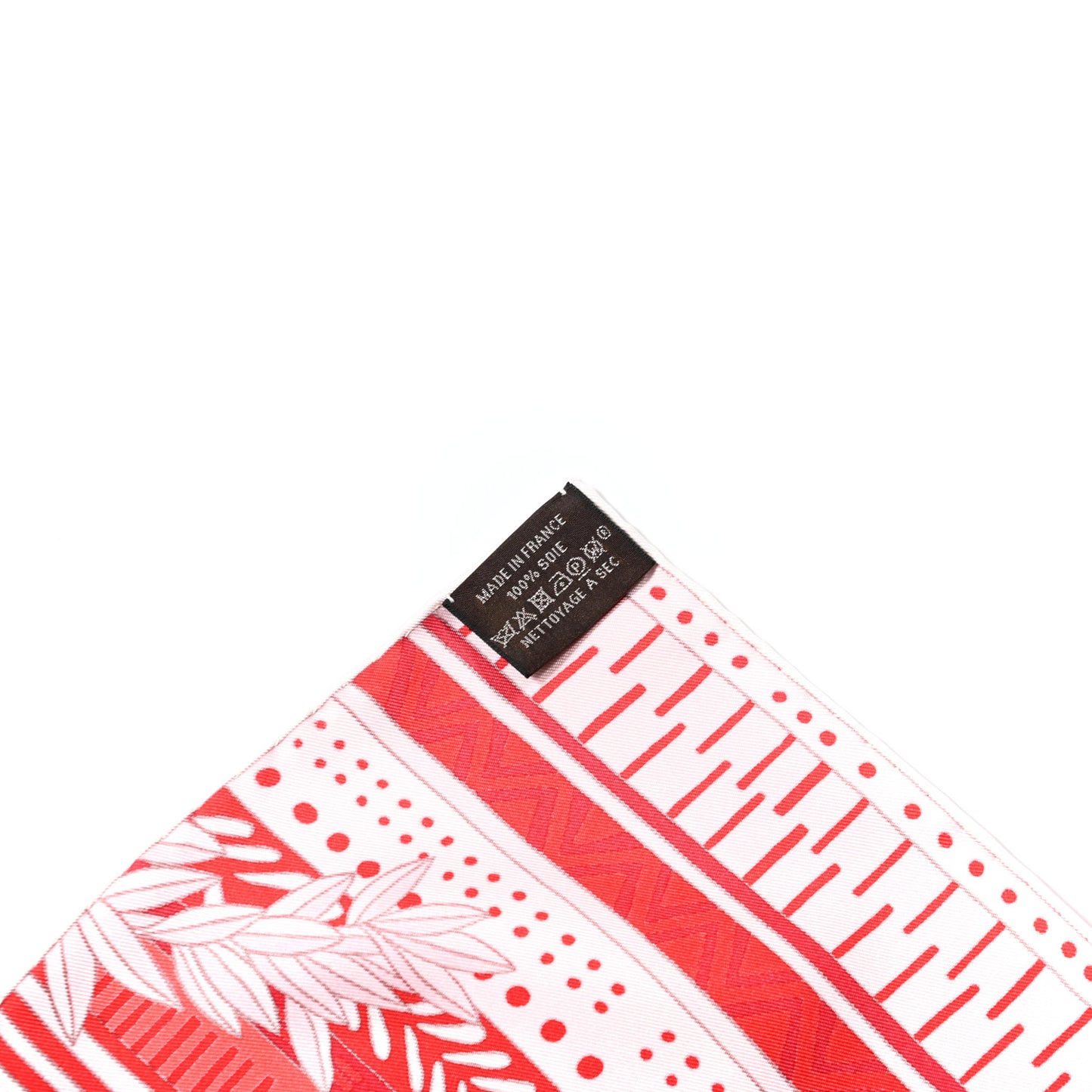 Silk Acte III Scene I La Clairiere Scarf 90 Rouge Rose Blanc