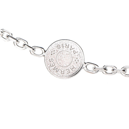 Hermes Sterling Silver Logo Stamp Necklace 4 of 6