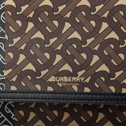 Burberry E-Canvas Monogram Stripe Medium Pocket Bag Bridle Brown 9 of 9