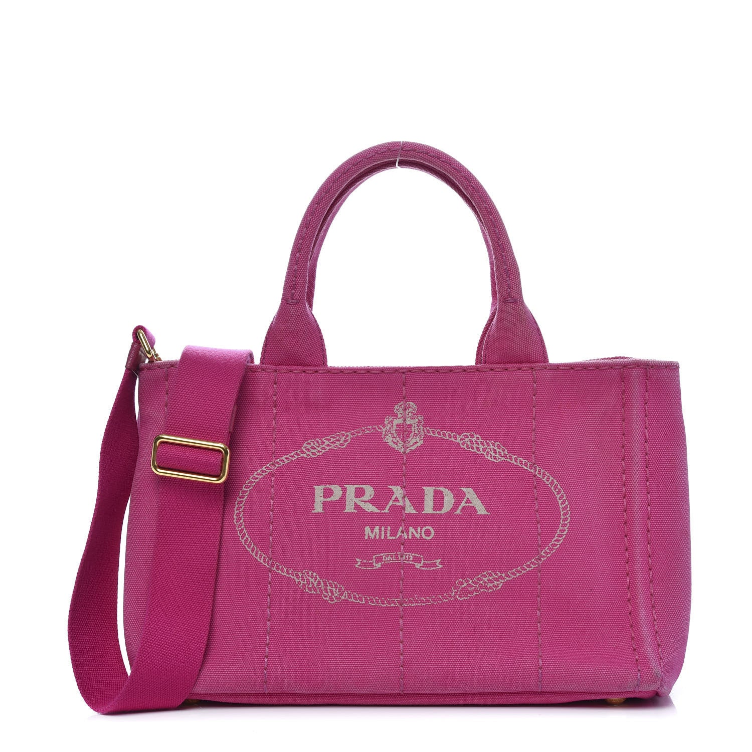 Prada Canapa Small Logo Tote Fuxia 1 of 10