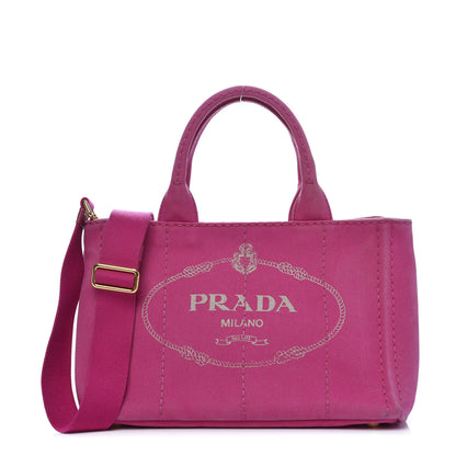 Prada Canapa Small Logo Tote Fuxia 1 of 10