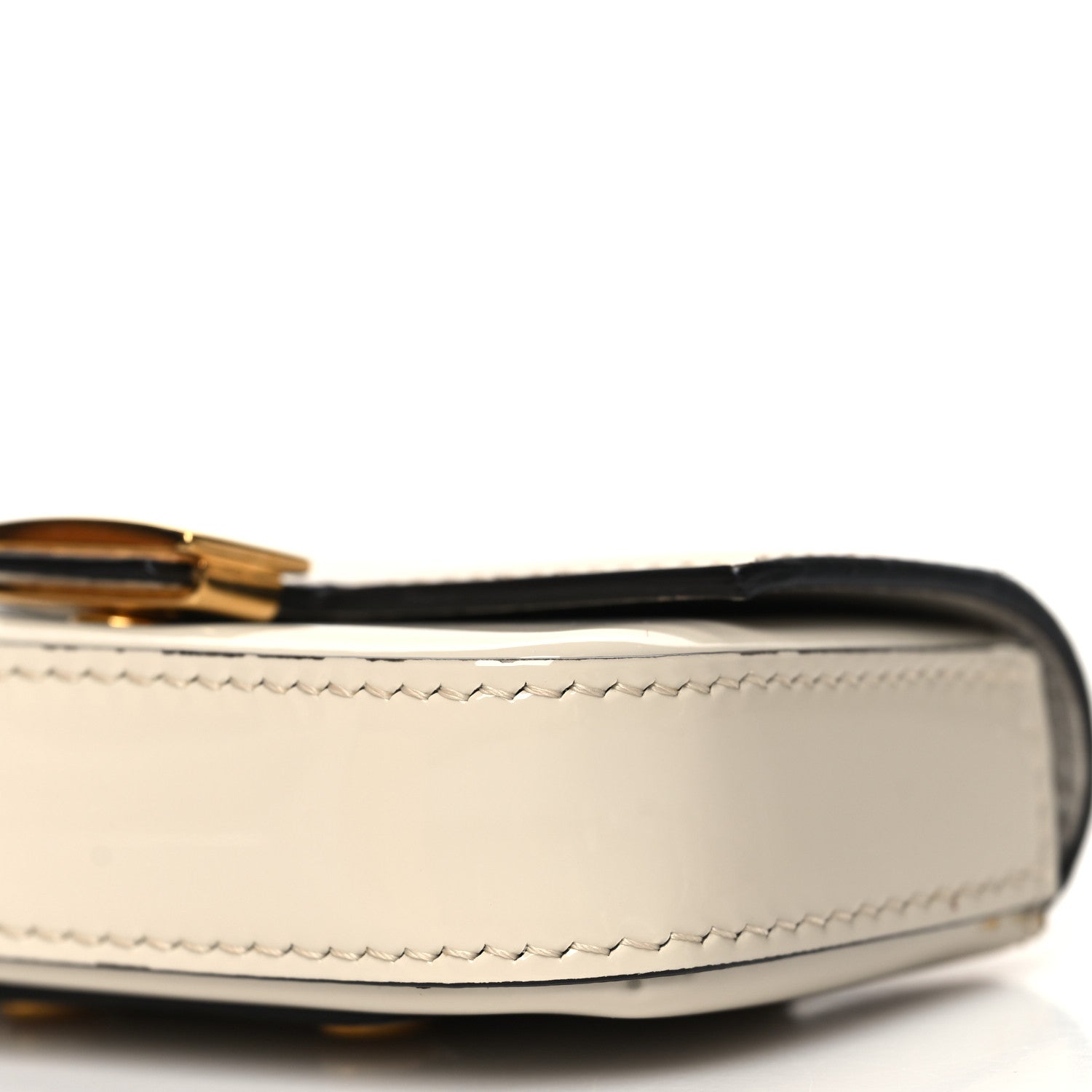 Fendi Vitello Vernice Mou Nano Baguette Belt Charm Latte 10 of 10
