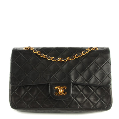 Chanel Lambskin Quilted Medium Double Flap Black 1 of 8
