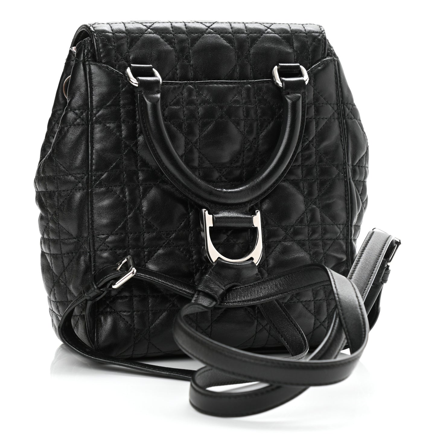 Lambskin Cannage Small Stardust Backpack Black