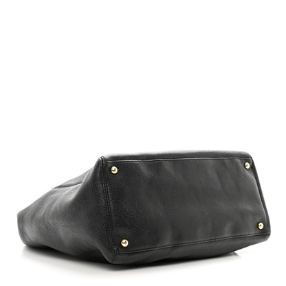 Chanel Calfskin Tall Cerf Tote Black 4 of 11
